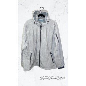 Free Country Grey Womens Zip Jacket With Hood 1XL(5) , 2X (1) &3XL(2) NWT